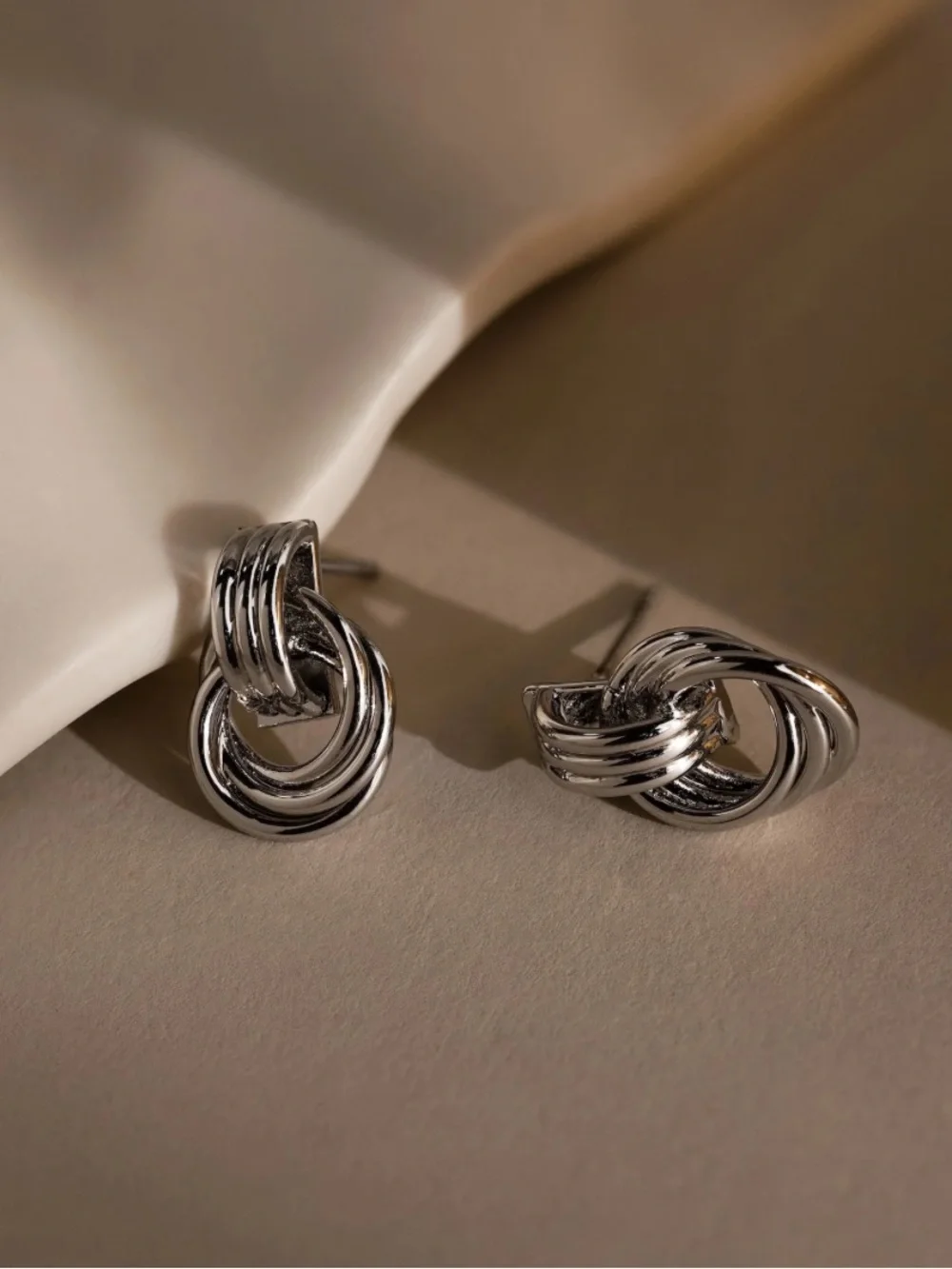 Triple knot earrings